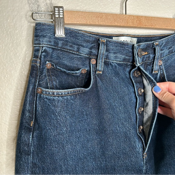 Agolde 90's Pinch Waist High Rise Straight Jeans in Pendulum 25 - Picture 3 of 14